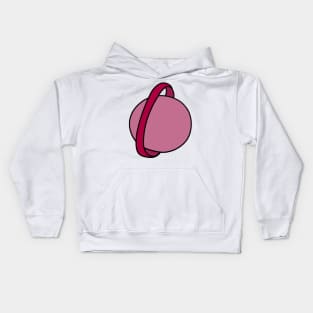 Pink Ringed Planet Kids Hoodie